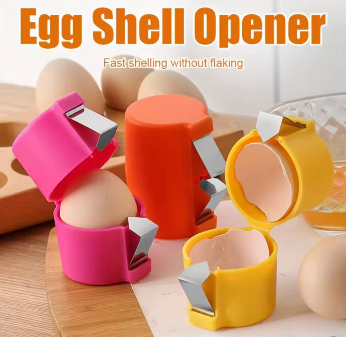 Egg Shell Opener, Quick Peel And Yolk Separator, Durable Kitchen Baking Essential With Easy Grip Egg Shell Opener, Quick Peel And Yolk Separator, Durable Kitchen Baking Essential With Easy Grip